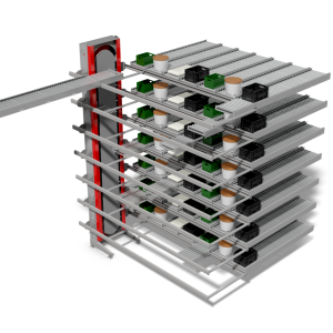 Sistema verticale di buffer e smistamento